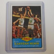 1973-74 TOPPS #63 NBA EASTERN SEMI FINALS CELTICS HAWKS