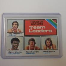 1975-76 TOPPS #123 HOUSTON ROCKETS TEAM LEADERS