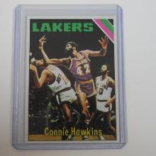 1975-76 TOPPS #195 CONNIE HAWKINS LOS ANGELES LAKERS