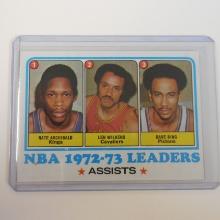 1973-74 TOPPS #156 NBA LEADERS ASSISTS ARCHIBALD WILKENS BING