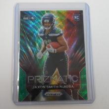 2023 PANINI PRIZM JAXON SMITH NJIGBA PRIZMATIC GREEN WAVE PRIZM ROOKIE CARD