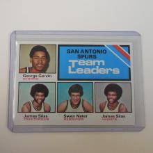 1975-76 TOPPS #284 SAN ANTONIO SPURS TEAM LEADERS GERVIN SILAS NATER