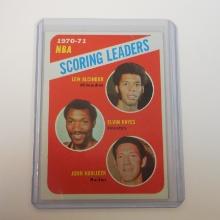 1971-72 TOPPS #138 1970-71 NBA SCORING LEADERS KAREEM ABDUL JABBAR HAYES HAVLICEK