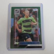 2022-23 PANINI DONRUSS SOCCER ERLING HALAAND GREEN HOLO SPARKLE SP