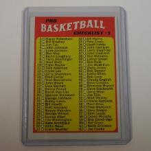 1971-72 TOPPS #144 PRO BASKETBALL CHECKLIST #1 VINTAGE