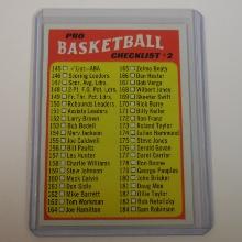 1971-72 TOPPS #145 PRO BASKETBALL CHECKLIST #2 VINTAGE