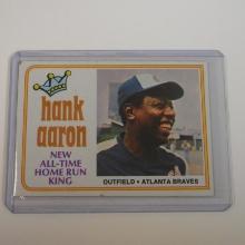 1974 TOPPS BASEBALL #1 HANK AARON ALL TIME HOME RUN KING ATLANTA BRAVES