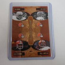 2007 DONRUSS CLASSICS CLASSIC QUADS BROWNS JIM BROWN GROZA WARFIELD NEWSOME 132/250