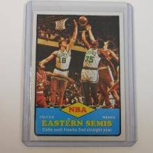 1973-74 TOPPS #63 NBA EASTERN SEMI FINALS CELTICS HAWKS