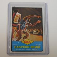 1973-74 TOPPS #62 KNICKS BULLETS NBA EASTERN SEMIS