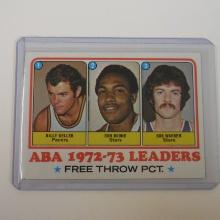 1973-74 TOPPS #237 1972-73 FREE THROW PCT ABA