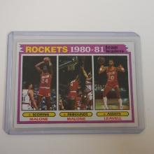 1981-82 TOPPS #52 HOUSTON ROCKETS TEAM LEADERS MALONE LEAVELL