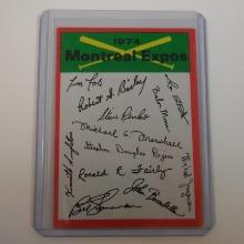 1974 TOPPS BASEBALL MONTREAL EXPOS TEAM CHECKLIST