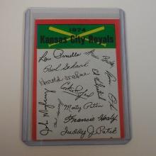 1974 TOPPS BASEBALL KANSAS CITY ROYALS TEAM CHECKLIST