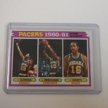 1981-82 TOPPS #53 INDIANA PACERS TEAM LEADERS KNIGHT EDWARDS DAVIS