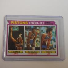 1981-82 TOPPS #50 DETROIT PISTONS TEAM LEADERS LONG HUBBARD LEE