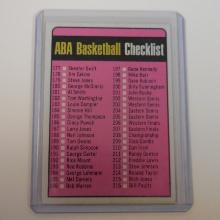 1973-74 TOPPS BASKETBALL #242 ABA CHECKLIST CARDS 177-264