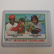 1978 TOPPS BASEBALL #203 RUNS BATTED IN GEORGE FOSTER LARRY HISLE