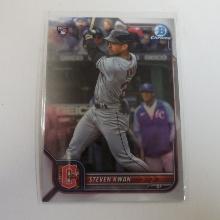 2022 BOWMAN CHROME STEVEN KWAN ROOKIE CARD CLEVELAND INDIANS