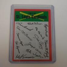 1974 TOPPS BASEBALL ST LOUIS CARDINALS TEAM CHECKLIST