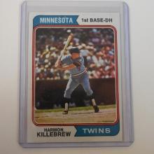 1974 TOPPS BASEBALL #400 HARMON KILLEBREW MINNESOTA TWINS HOF SHARP