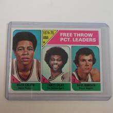 1975-76 TOPPS #224 1974-75 ABA FREE THROW PCT LEADERS