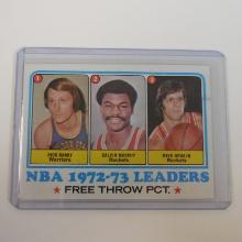 1973-74 TOPPS #156 NBA 1972-73 FREE THROW PCT LDR BARRY MURPHY NEWLIN