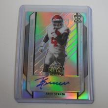 2021 LEAF METAL DRAFT TREY SERMON AUTOGRAPHED ROOKIE CARD #D 01/99