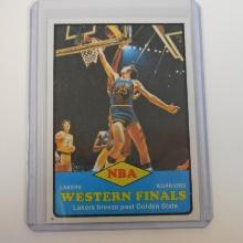 1973-74 TOPPS #67 NBA WESTERN FINALS LAKERS WARRIORS