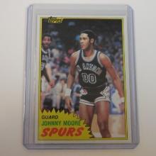 1981-82 TOPPS #103 JOHNNY MOORE ROOKIE CARD SPURS