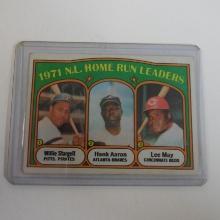 1972 TOPPS BASEBALL #89 1971 HOME RUN LEADERS STARGELL HANK AARON MAY