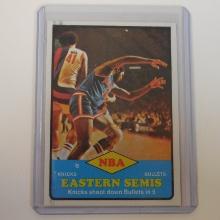 1973-74 TOPPS #62 NBA EASTERN SEMIS KNICKS VS BULLETS