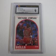 1989-90 NBA HOOPS #200 MICHAEL JORDAN GRADED CSG MINT 9 CHICAGO BULLS