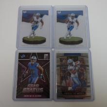 2021 PANINI SELECT D'ANDRE SWIFT ROOKIE CARD PLUS 3 INSERT CARDS DETROIT LIONS