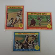 1961 TOPPS BASEBALL 1960 WORLD SERIES 3 CARD LOT YANKEES PIRATES