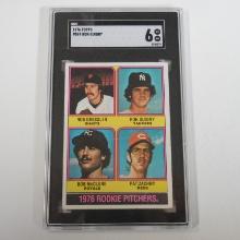 1976 TOPPS BASEBALL #599 RON GUIDRY ROOKIE CARD GRADED SGC 6 EX-MT