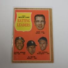 1962 TOPPS BASEBALL #51 AMERICAN LEAGUE BATTING LEADERS