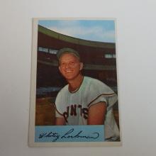 1954 BOWMAN BASEBALL #153 CARROLL WHITEY LOCKMAN NEW YORK GIANTS