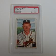 1952 BOWMAN BASEBALL #192 JOHN CUSICK BOSTON BRAVES GRADED PSA 5 EX