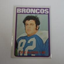 1972 TOPPS FOOTBALL #106 LYLE ALZADO ROOKIE CARD BRONCOS RC