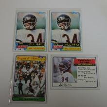 1981 AND 1983 TOPPS WALTER PAYTON FOUR CARD LOT MUST SEE