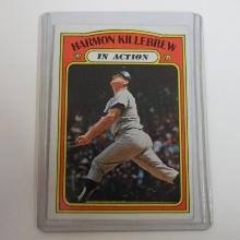 1972 TOPPS BASEBALL #52 HARMON KILLEBREW IN ACTION MINNESOTA TWINS