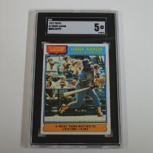 1976 TOPPS BASEBALL #1 HANK AARON RECORD BREAKER GRADED SGC 5 EX