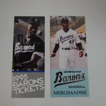 MICHAEL JORDAN 1995 BIRMINGHAM BARONS PROMOTIONAL ITEMS TICKETS MERCHANDISE