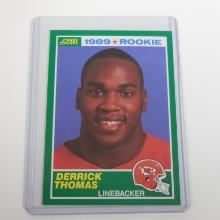 1989 SCORE FOOTBALL DERRICK THOMAS ROOKIE CARD CHIEFS