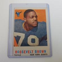 1959 TOPPS FOOTBALL #114 ROSEY BROWN NEW YORK GIANTS