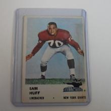 1960 FLEER FOOTBALL #74 SAM HUFF NEW YORK GIANTS