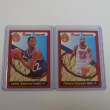 1991-92 FLEER BASKETBALL ROOKIE SENSATIONS TWO CARD LOT SIMMONS COLEMAN