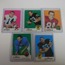 1969 TOPPS FOOTBALL VINTAGE CARD LOT FIVE CARDS