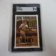 1995 TOPPS BASEBALL #3 BABE RUTH'S 100TH BIRTHDAY GRADED SGC 7 NM